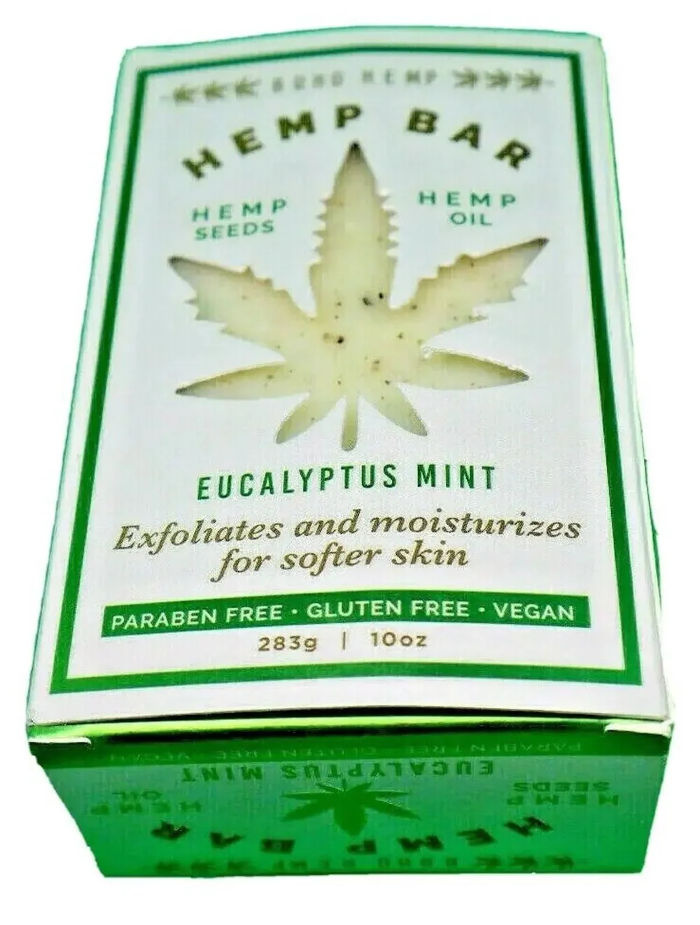 Boho Hemp Bar Soap Eucalyptus Mint with Hemp Seeds & Oil 10oz/283g